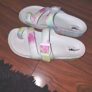 Women's Tye Dye Slides Size 7